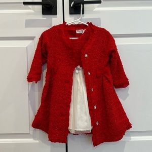 Baby Girl Dress & Coat Set